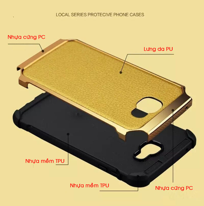 Ốp lưng Galaxy A5 2016 NX Case lưng da sang trọng, chống sốc 1